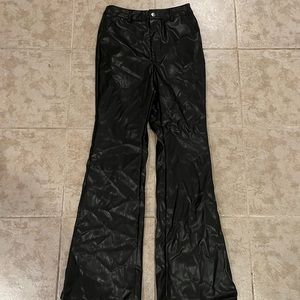 Black leather pants